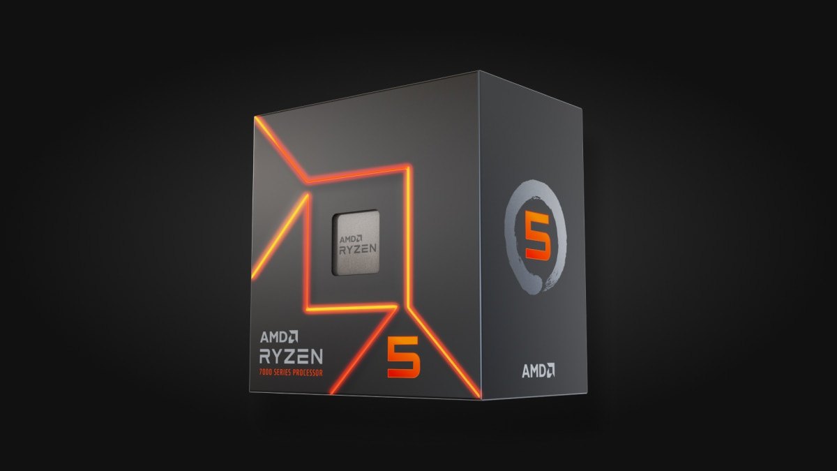 Boîte officielle AMD du Ryzen 5 7500, série 7000.