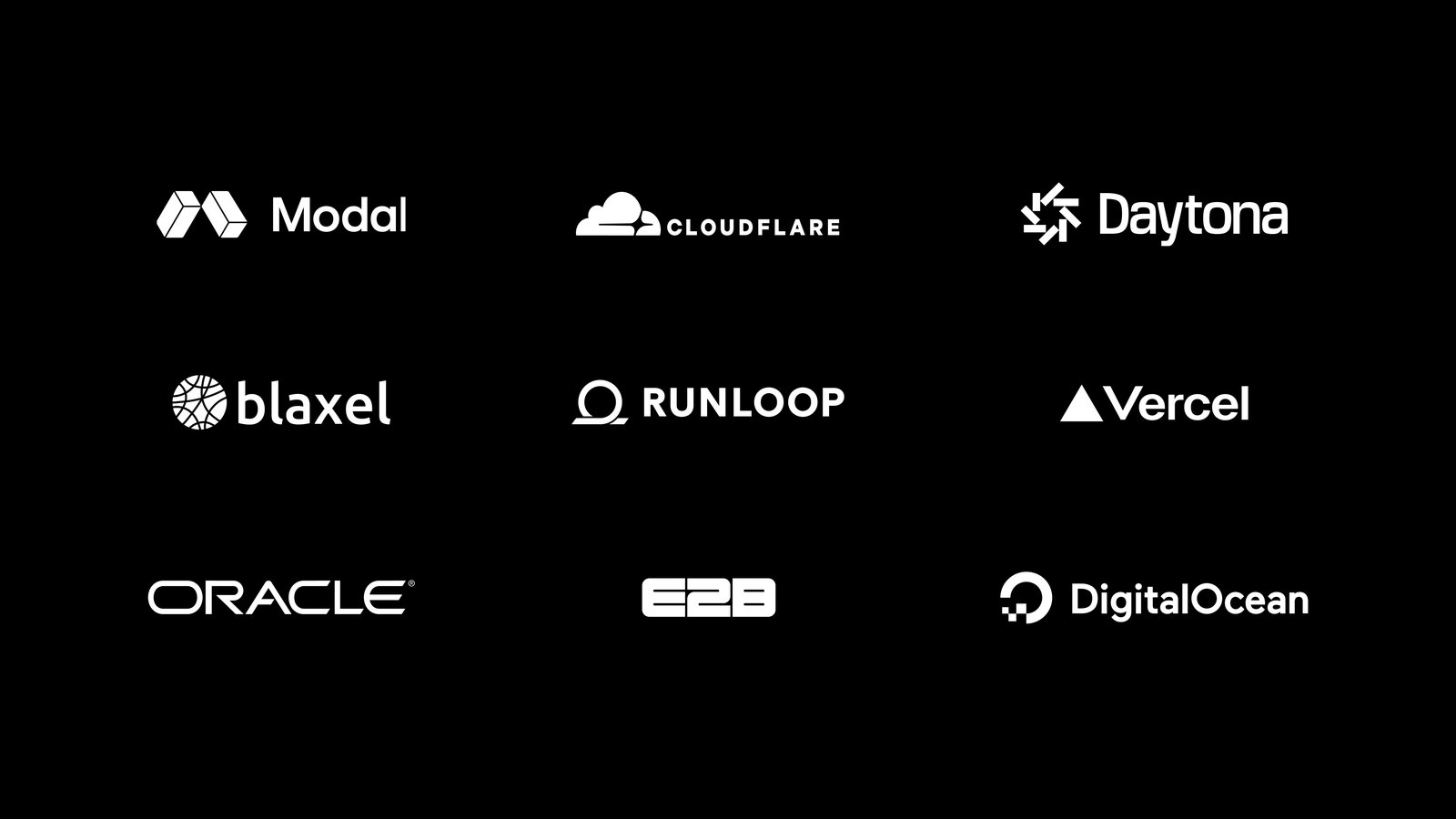 Logos des partenaires sandbox de l’Agents API.