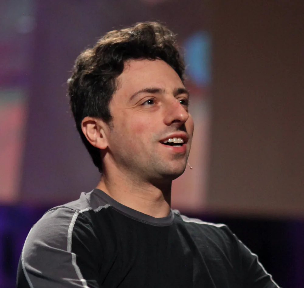 Sergey Brin sur scène à TED, en 2010.