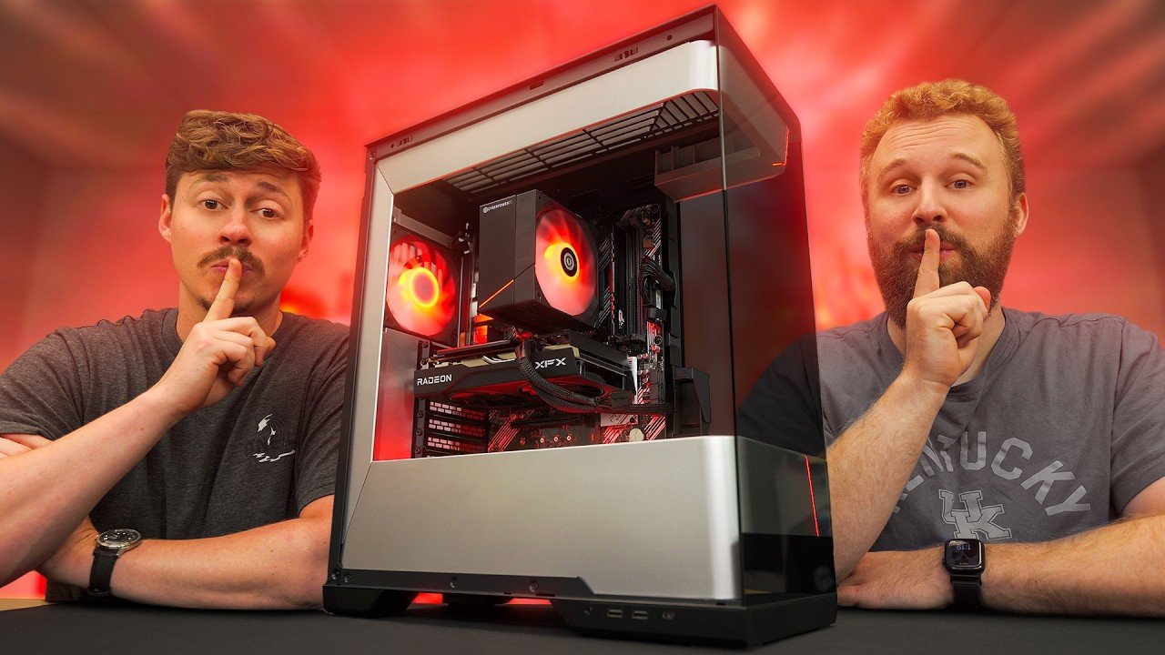 PC CyberPowerPC ouvert, carte XFX Radeon, miniature Toasty Bros.